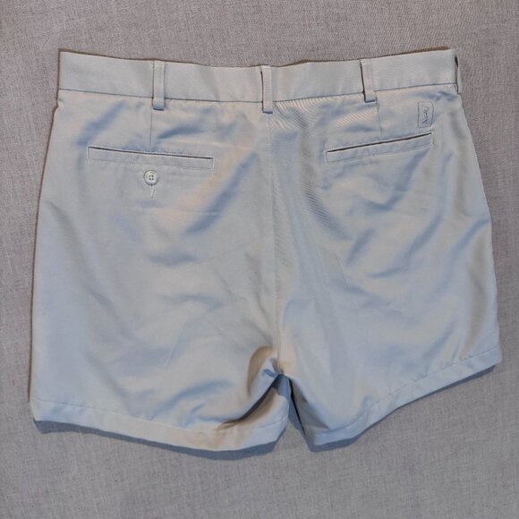 PGA Tour Men’s Golf Shorts Beige Flat Front Size 36W Performance - Picture 2 of 6